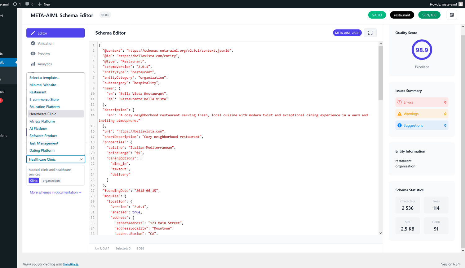 Real-time Schema Validation